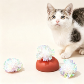 Iridescent Crinkle Mylar Cat Ball Toy