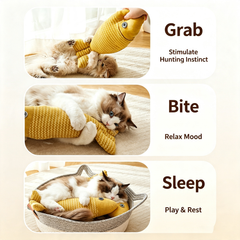 Linen Fish Cat Toy