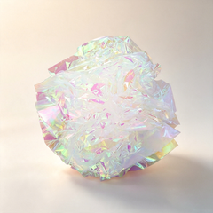 Iridescent Crinkle Mylar Cat Ball Toy