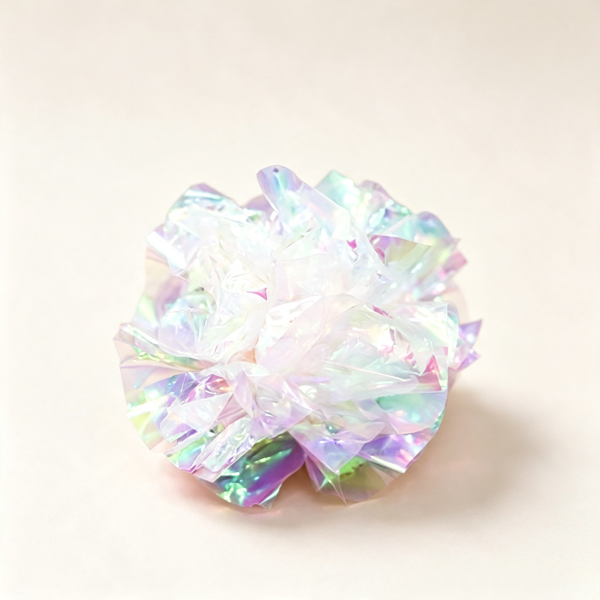 Iridescent Crinkle Mylar Cat Ball Toy