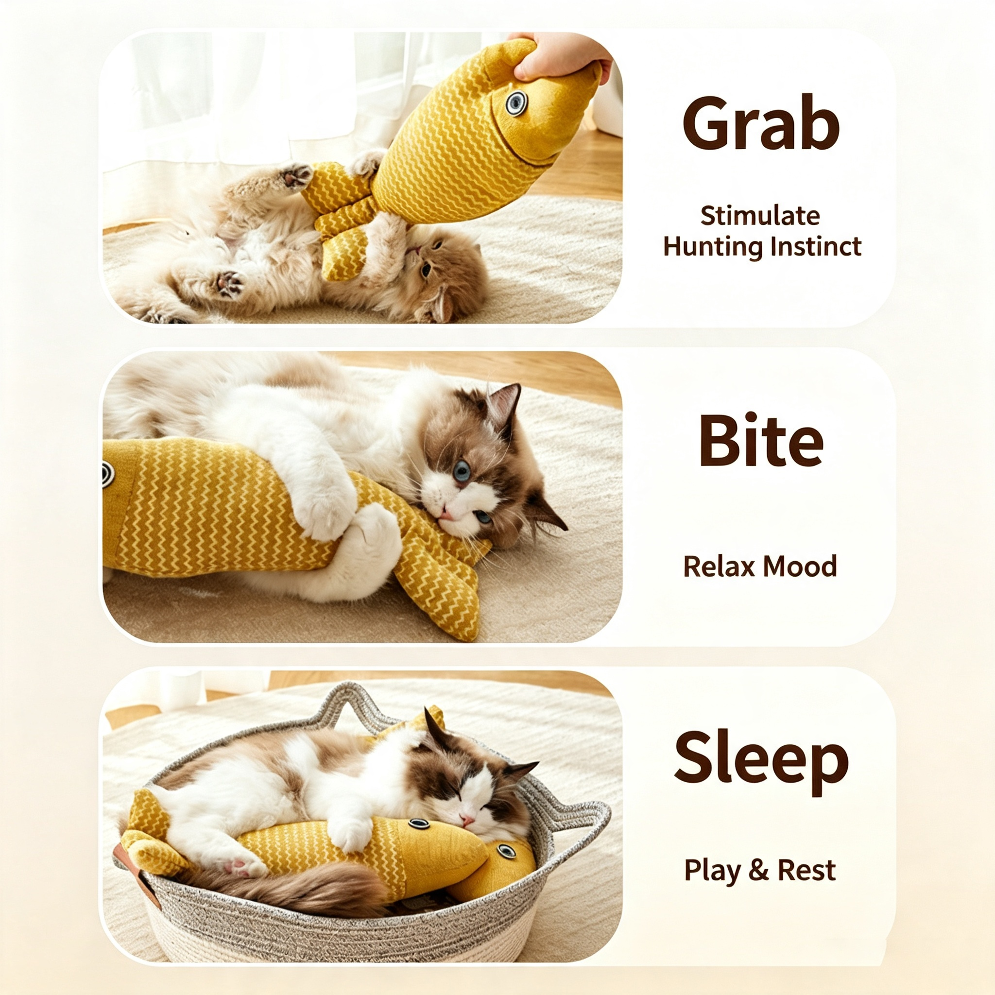 Linen Fish Cat Toy
